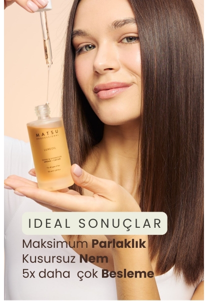 Mat Ve Cansız Saçlar Için Parlaklık, Nem Ve Yoğun Besleme Sağlayan Luxeoil Saç Bakım Yağı 50 ml