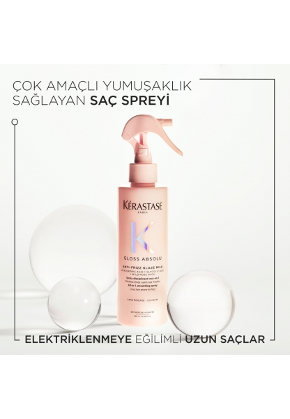 Gloss Absolu Elektriklenme Karşıtı Saç Bakım Seti - Bain & Spray & Oil
