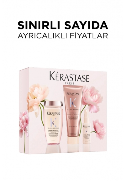 Gloss Absolu Elektriklenmeye Eğilimli Saçlar Için Parlaklık Veren Üçlü Bakım Seti 545 ml