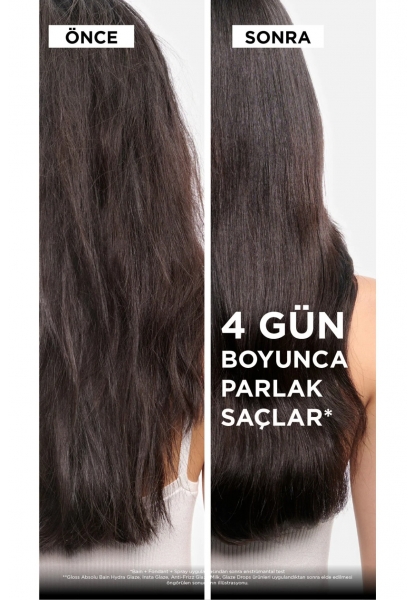 Gloss Absolu Elektriklenmeye Eğilimli Saçlar Için Parlaklık Veren Üçlü Bakım Seti 545 ml