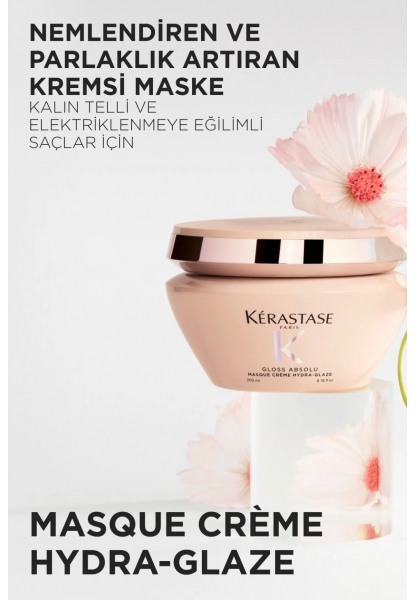 Gloss Absolu Elektriklenmeye Eğilimli Saçlar Için Nemlendiren Ve Parlaklık Arttıran Maske