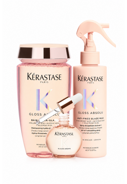 Gloss Absolu Elektriklenme Karşıtı Saç Bakım Seti - Bain & Spray & Oil