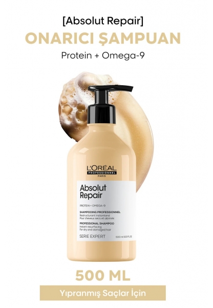 L'oreal Professionnel Serie Expert Absolut Repair Yıpranmış Saçlar Için Onarıcı Şampuan 500ml