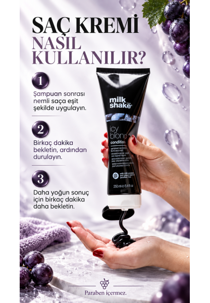 Milk_shake Icy Blond Çok Açık Sarı Ve Platin Sarı Şaçlar Için Bakım Kremi