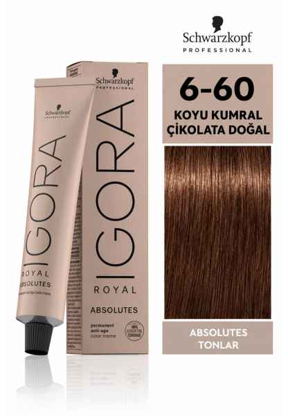 Igora Royal Absolutes Saç Boyası 6-60 Koyu Kumral Kestane Doğal 60ml