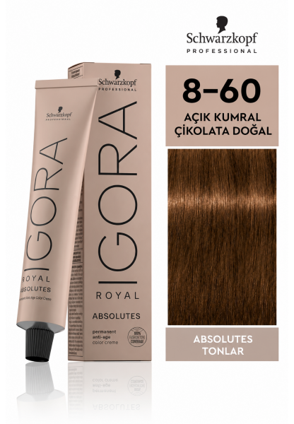 Igora Royal Absolutes Saç Boyası 8-60 Açık Kumral Çikolata Doğal