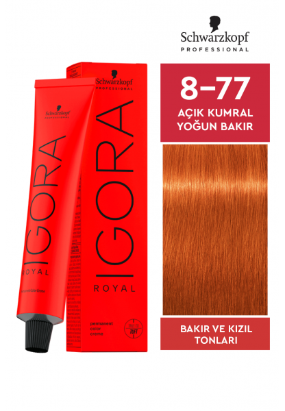 Igora Royal Saç Boyası 8-77 Açık Kumral Yoğun Bakır 60ml