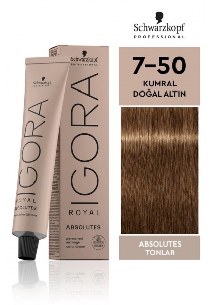 Igora Royal Absolutes Saç Boyası 7-50 Altın Kumral Doğal 60ml 