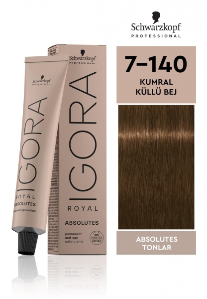 Royal Absolutes Saç Boyası 7-140 Kumral Küllü Bej 60 ml 